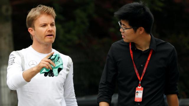 Nico Rosgberg, antes del GP de China.