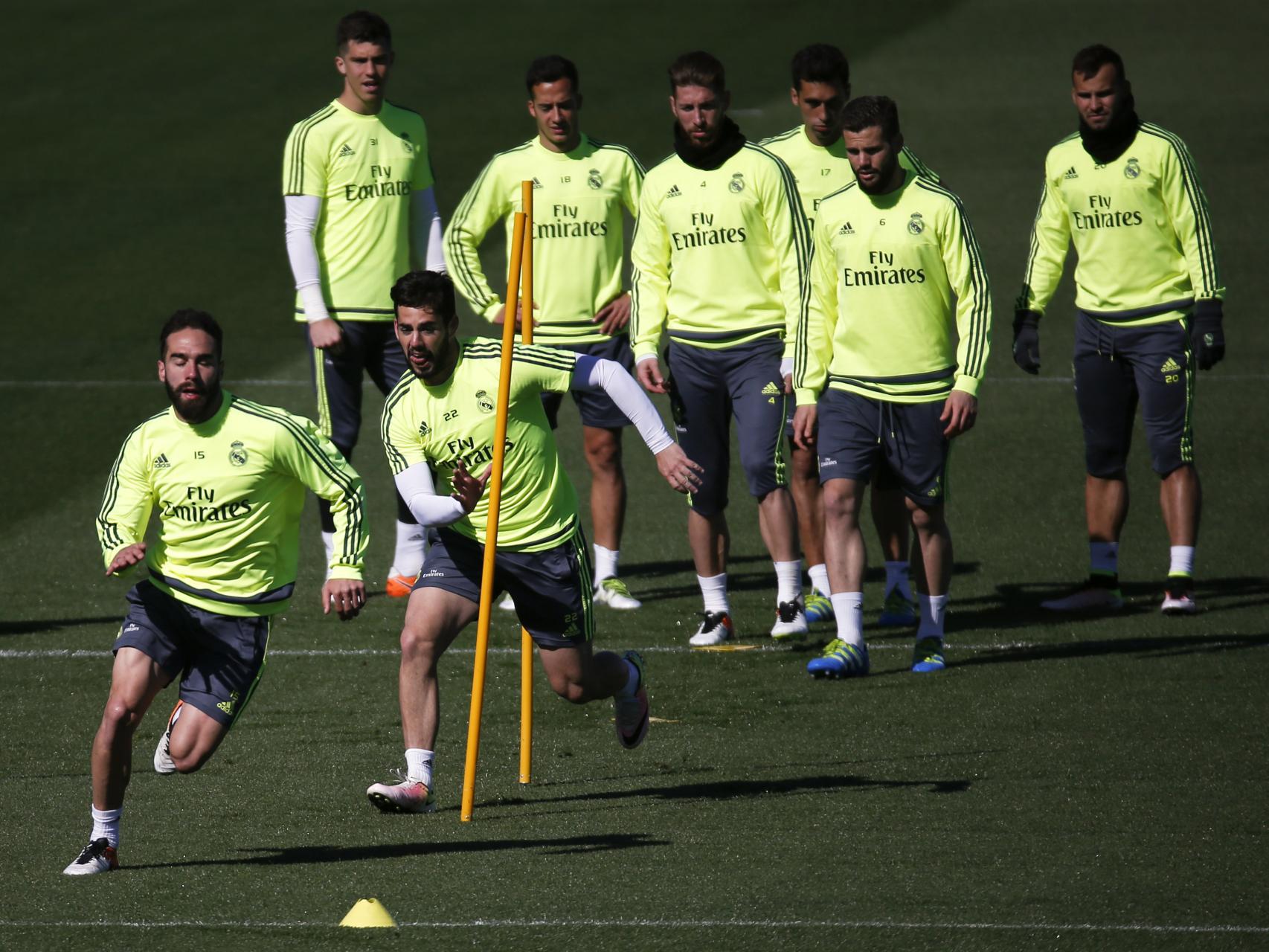 Entrenamiento del Real Madrid en Valdebebas.