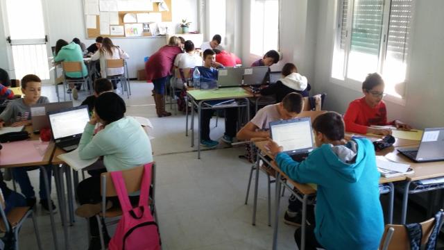 Aula del Institut de Sils (Girona).