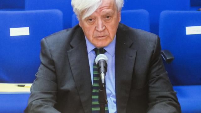 El asesor jurídico de la Casa Real José Manuel Romero, conde de Fontao, durante su declaración