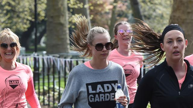 Delevigne participa en una carrera contra el cáncer