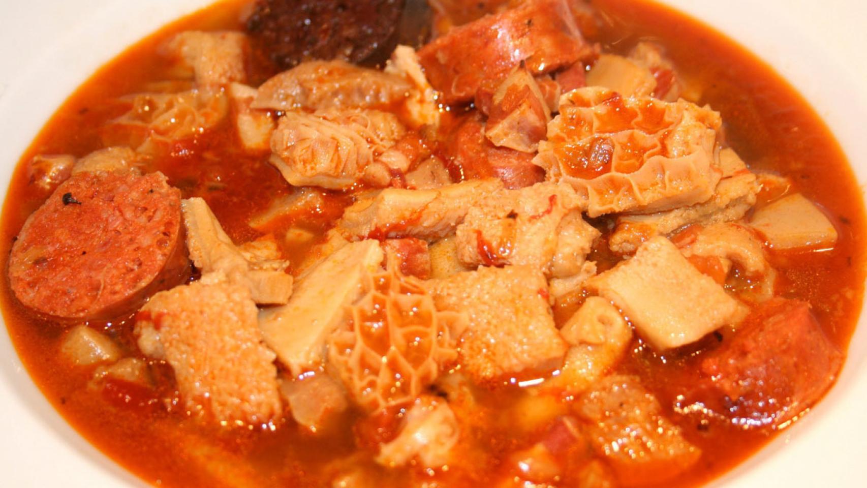 Un plato de callos a la madrileña.