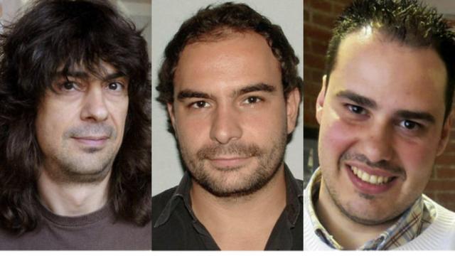De izda. a dcha: José Manuel López, Ángel Sastre y Antonio Pampliega.