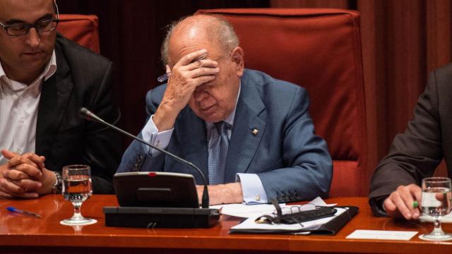 Jordi Pujol en su comparecencia en el Parlament de Cataluña.