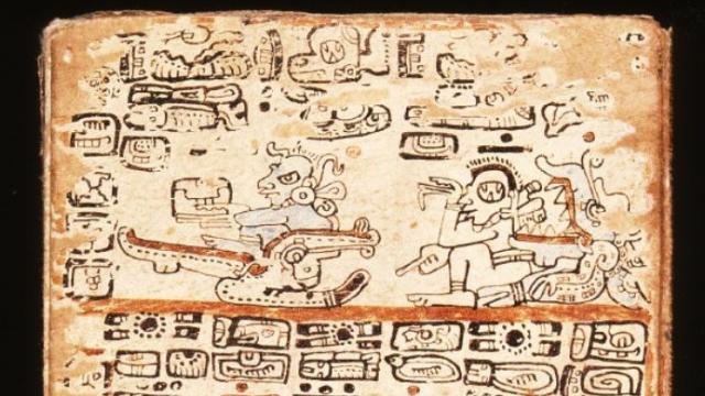 Fragmento del Códice de Madrid, uno de los documentos que usó en su investigación.