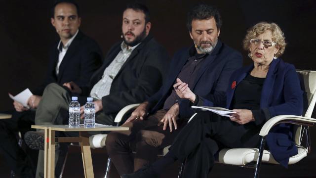 Carmena durante la presentación del proyecto Madrid Puerta Norte.