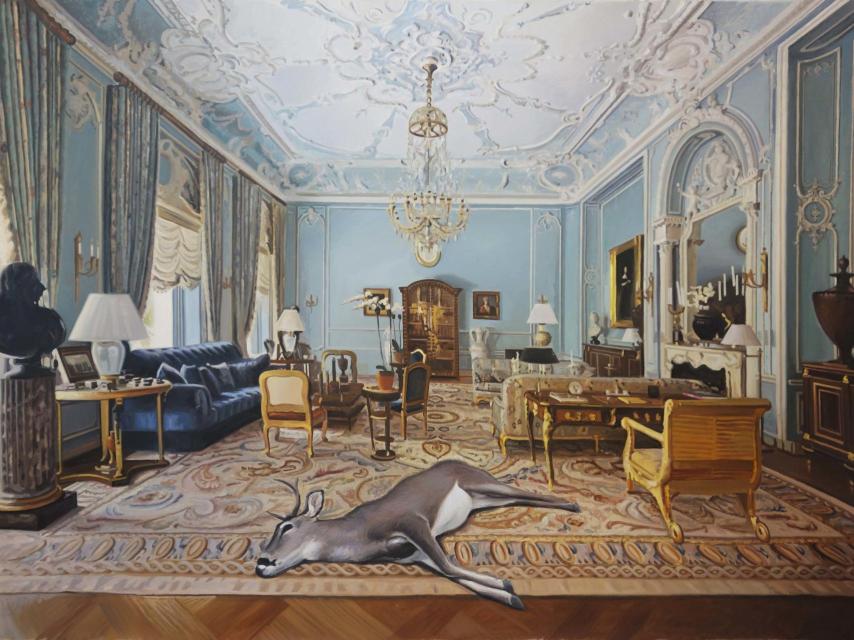 Venado, por el artista Lino Lago, una de las obras de la exposición Animalista.