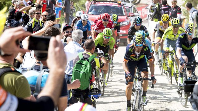 La guera de favoritos comandada por Valverde durante la octava etapa del Giro.