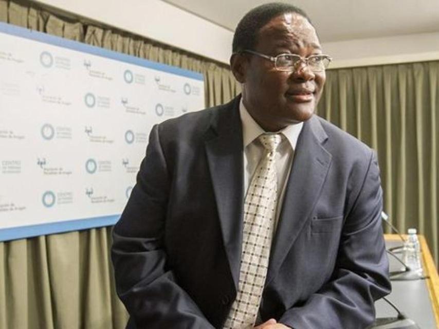 Gabriel Nsé en una imagen tomada hace un par de meses durante la campaña electoral.