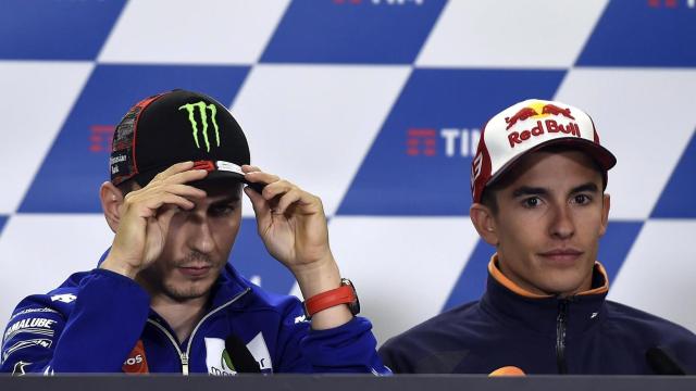 Lorenzo y Márquez en la rueda de prensa previa en Mugello.