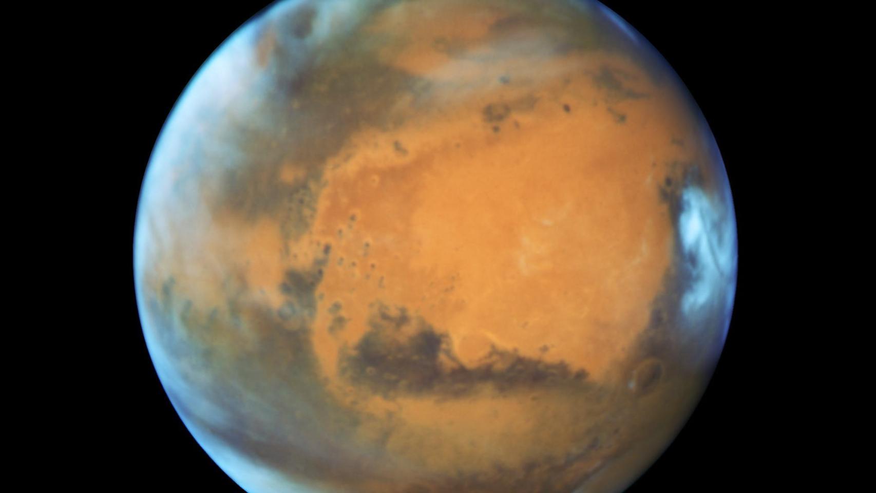 Hubble Space Telescope photo of Mars taken when the planet was 50 million miles from Earth on May 12, 2016.