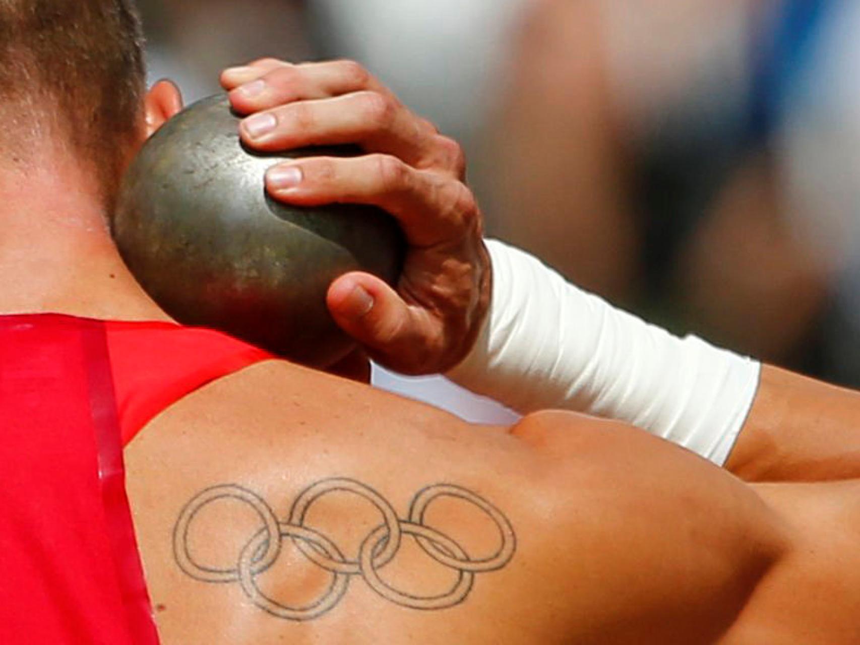 Foto con los anillos olímpicos-