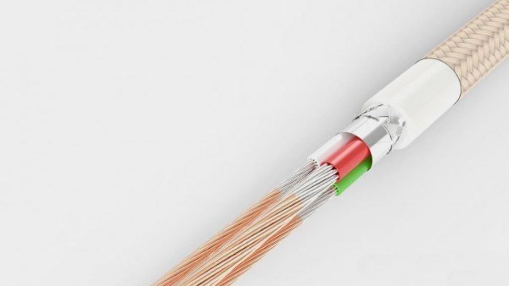 Interior de un cable USB de Tipo-C de Xiaomi