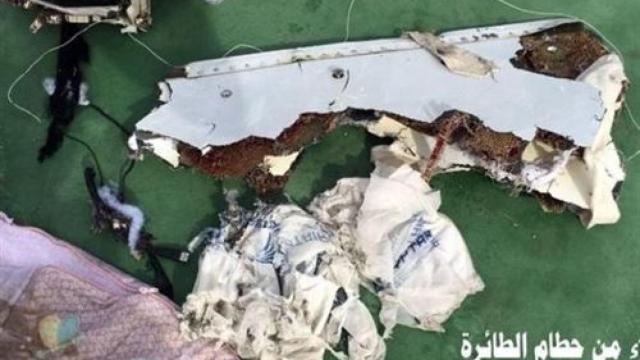 Los restos hallados del vuelo de EgyptAir