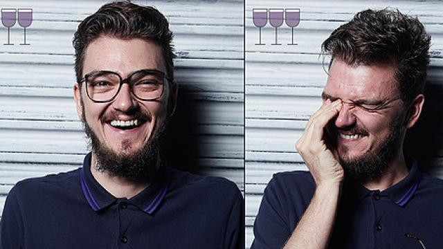 Así es nuestra cara después de tres copas de vino