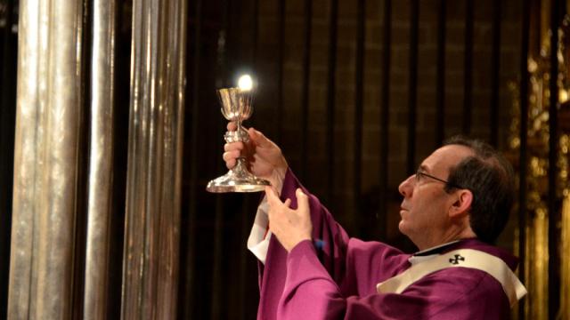 El arzobispo de Navarra en misa