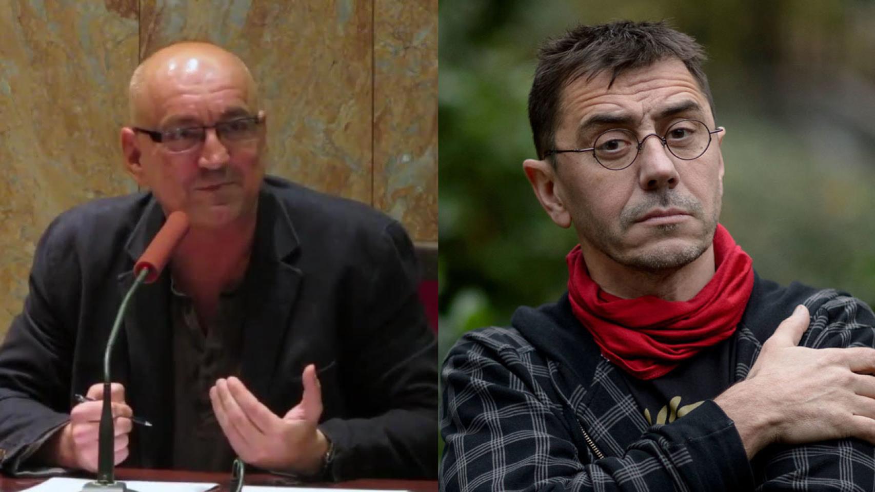 Francisco Palacios, director de la tesis de Gladys Gutiérrez, y Juan Carlos Monedero.