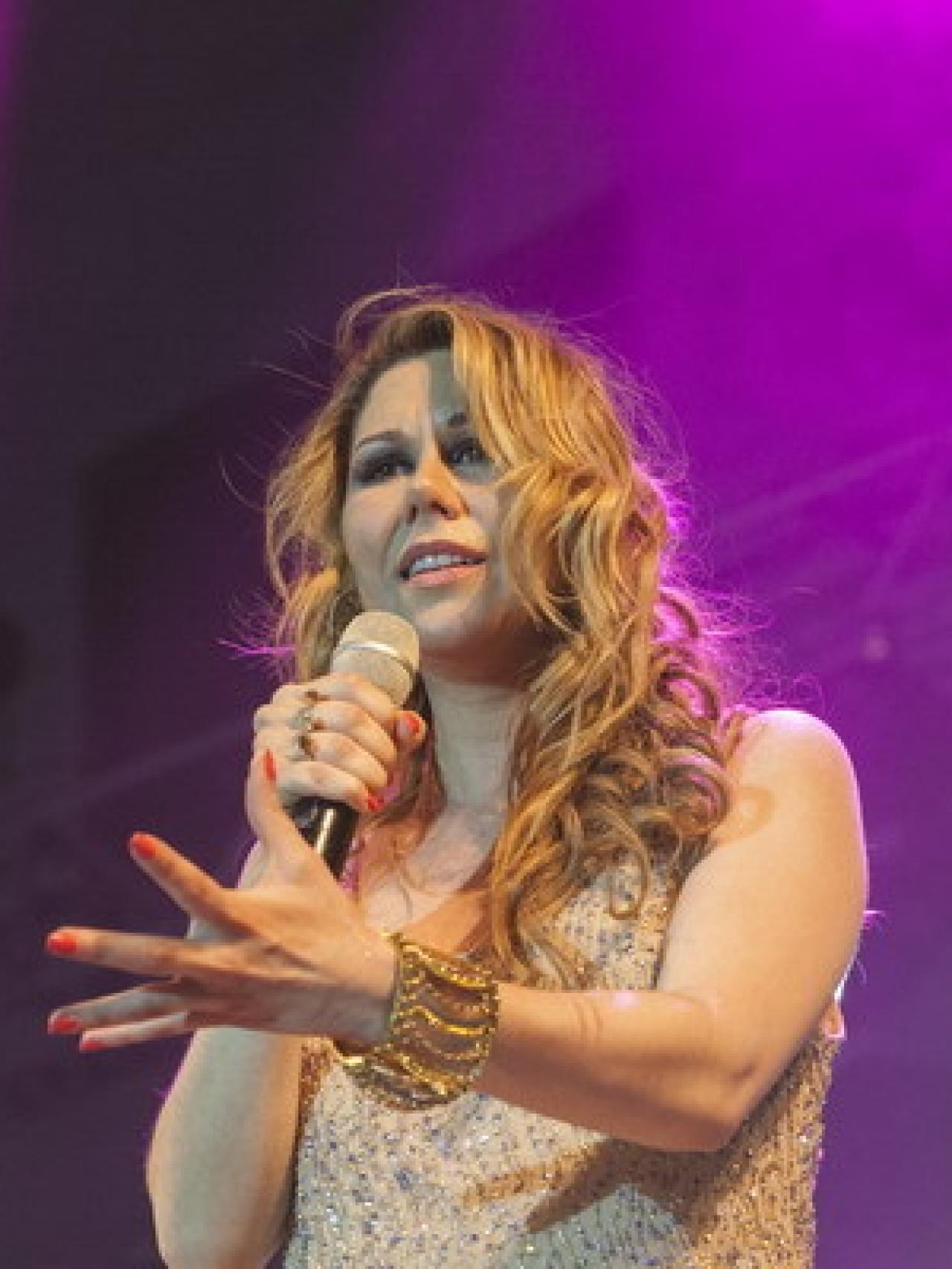 Tamara en uno de sus conciertos