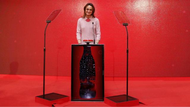 Sol Daurella, presidenta de Coca-Cola Iberian Partners, en la Bolsa de Madrid.