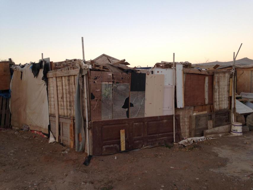 Chabola en la que presuntamente abusó El Rubio de J.