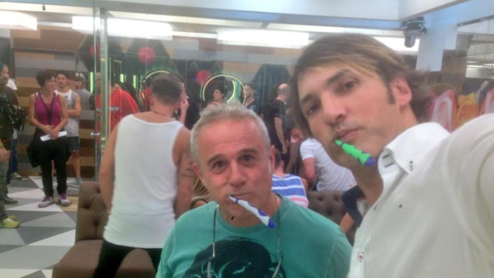 Iván Armesto e Ismael Beiro en un reencuentro de los concursantes.