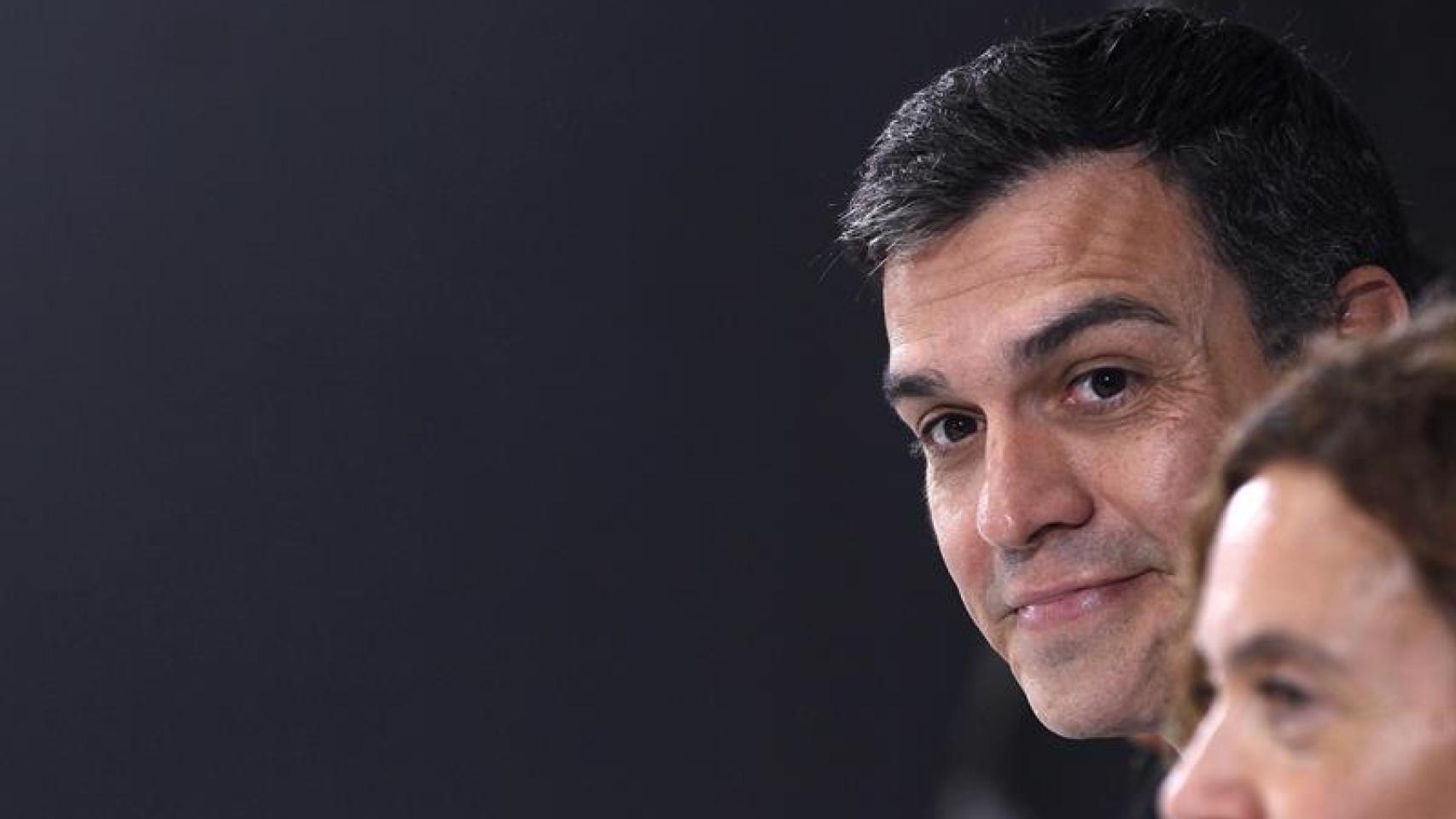 Sánchez y Meritxell Batet, cabeza de lista por Barcelona, en un acto reciente.