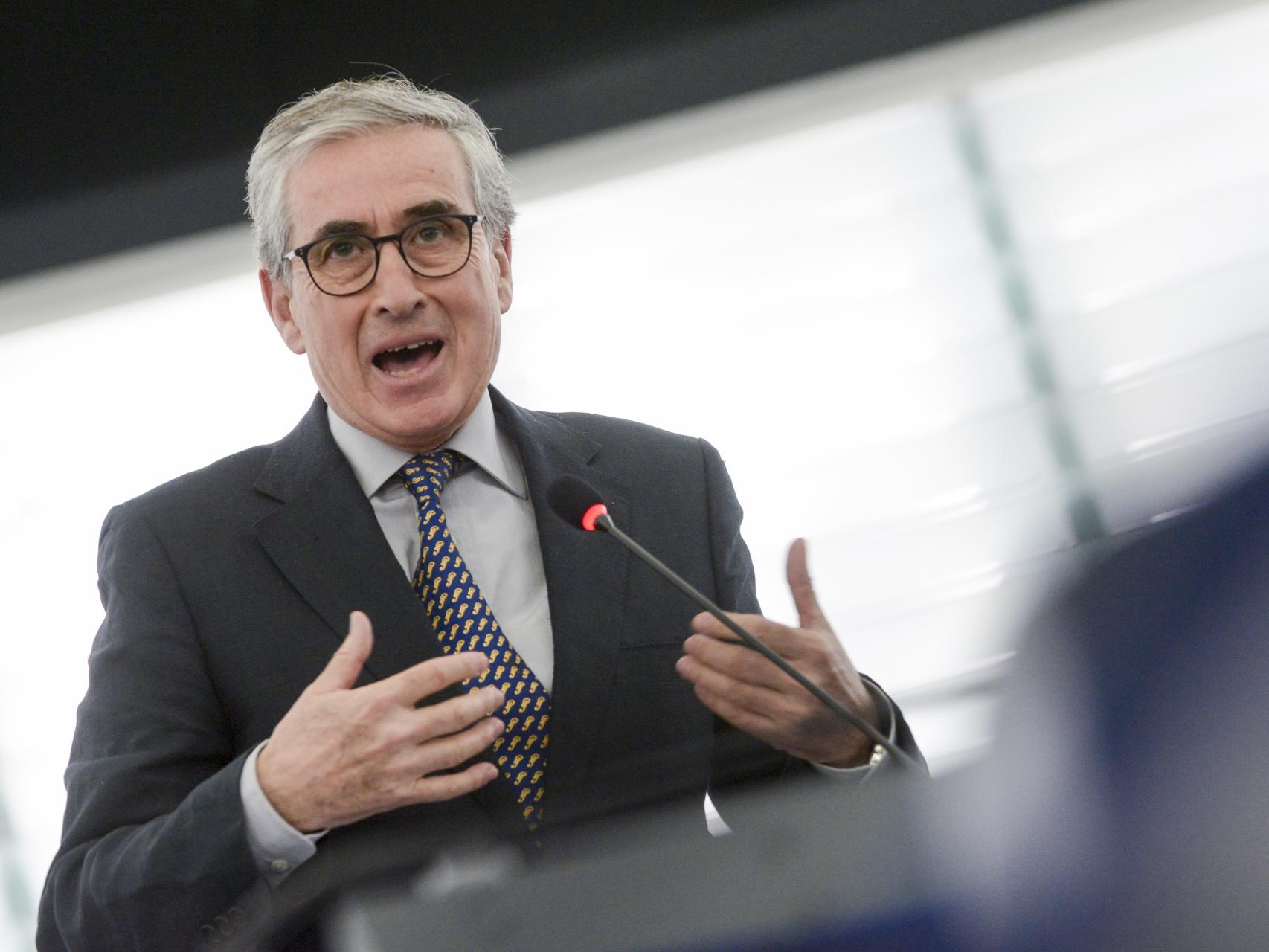 Ramón Jáuregui, en una reciente intervención en el pleno de la Eurocámara