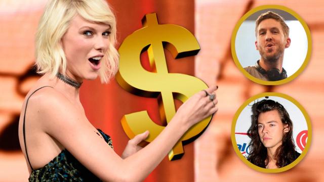 Taylor Swift y sus ex novios Calvin Harris y Harry Styles