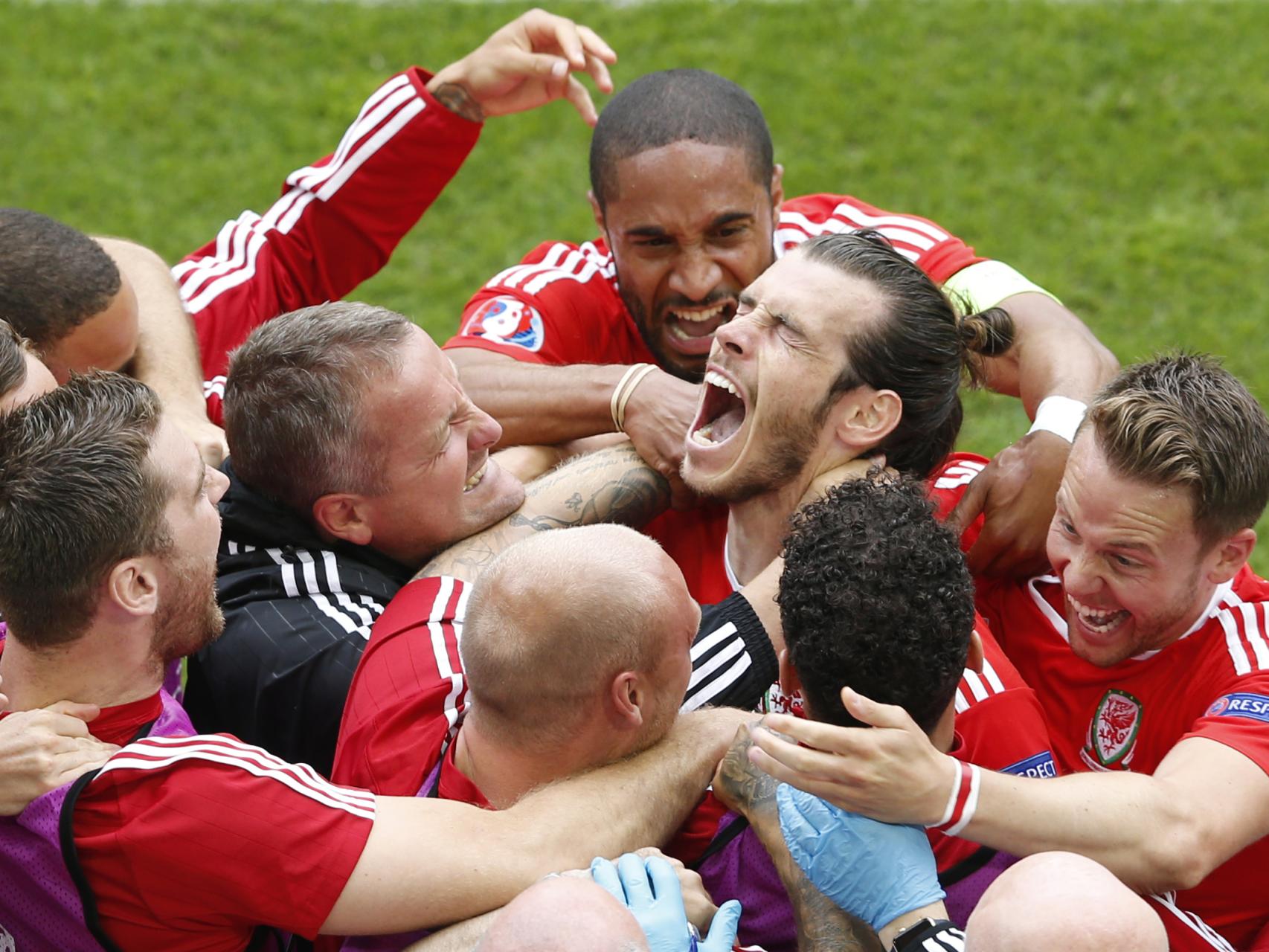 Bale celebra el gol de la victoria.