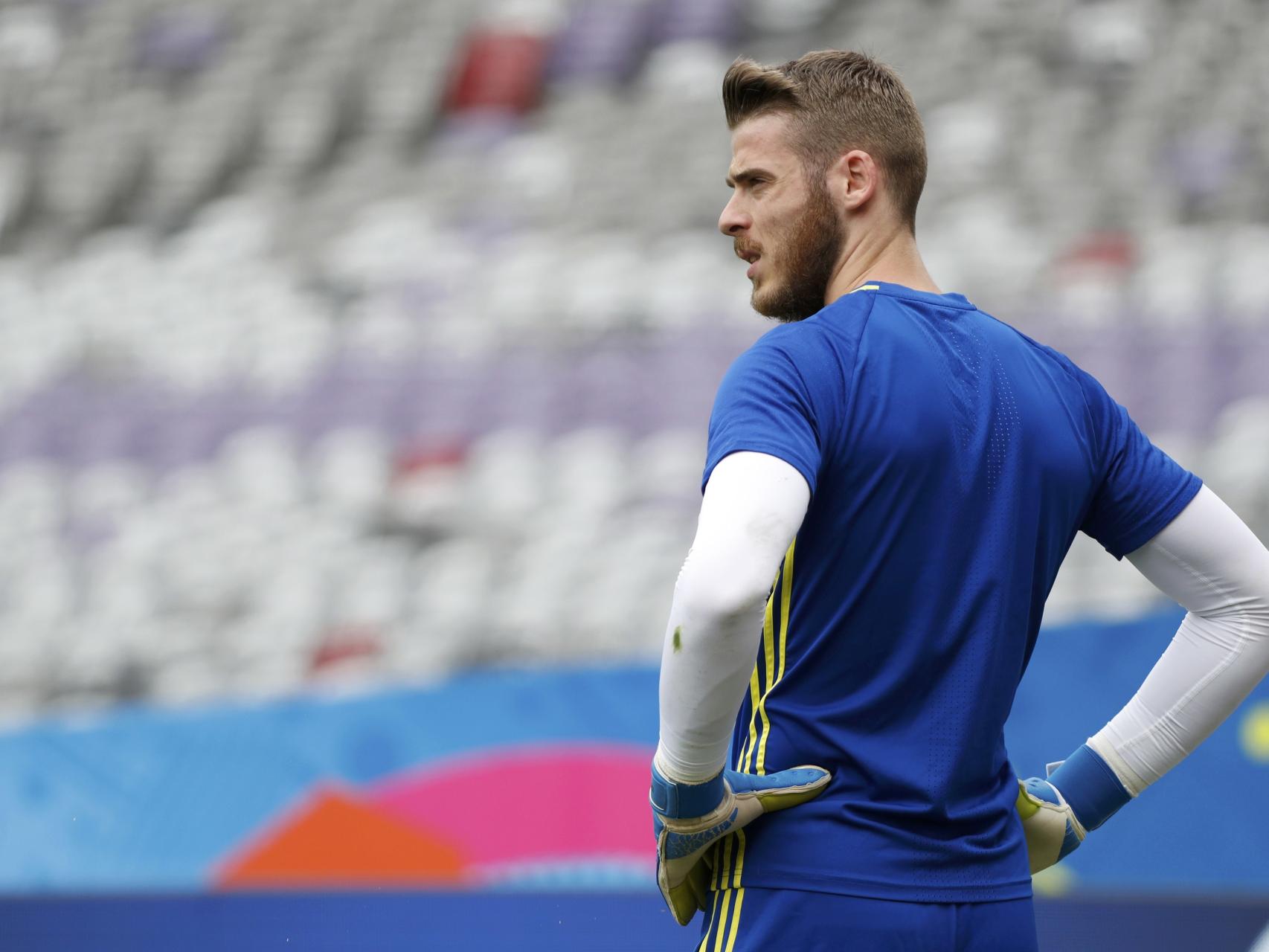 De Gea, en un entrenamiento con la selección.