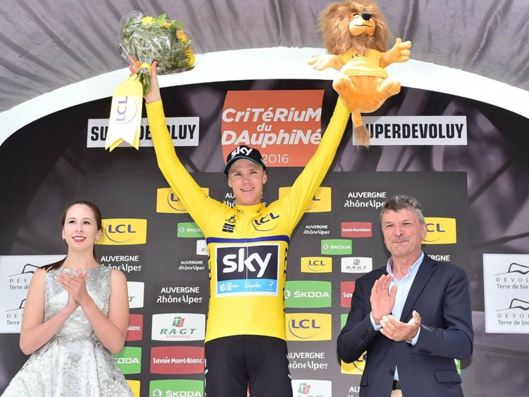 Chris Froome celebra su tercera Dauphiné.