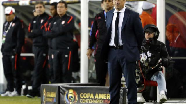Dunga, en un partido durante la Copa América.