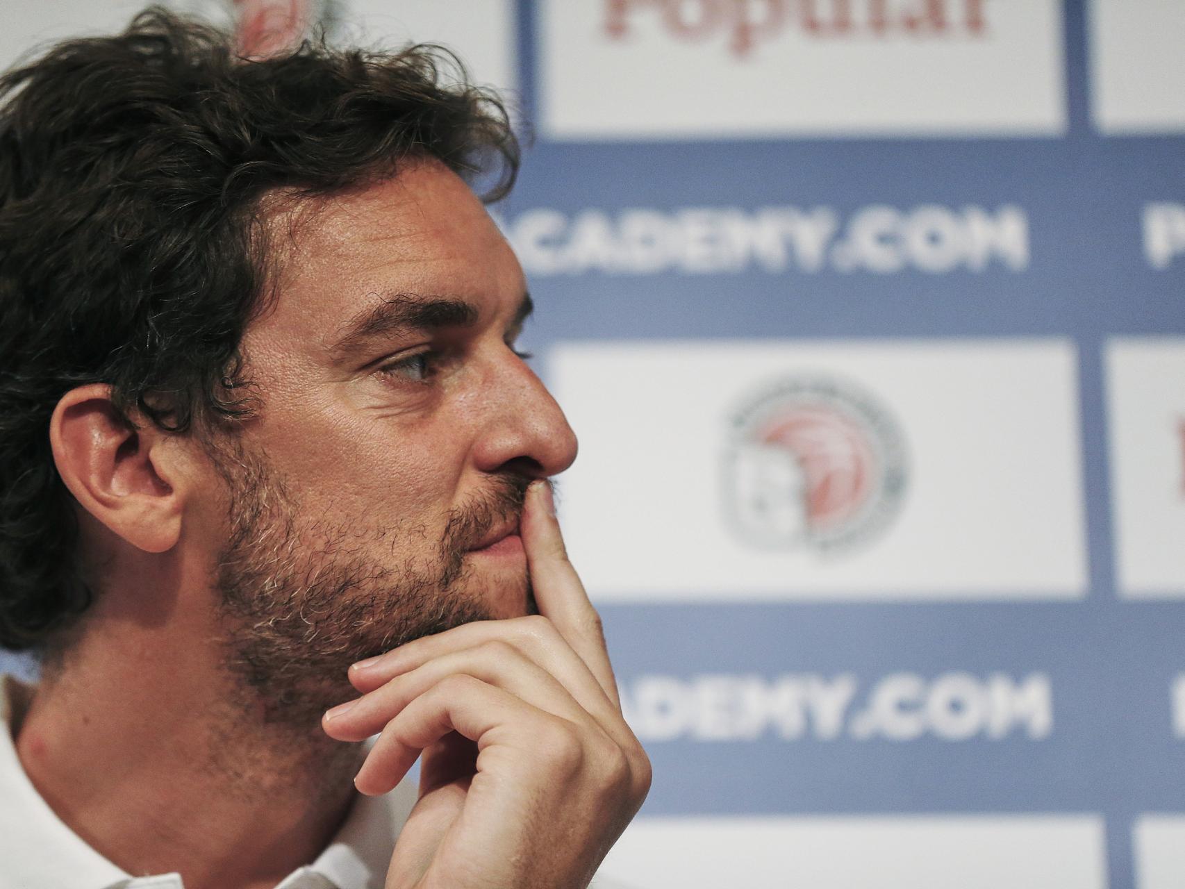 Pau Gasol en la rueda de prensa de este miércoles.