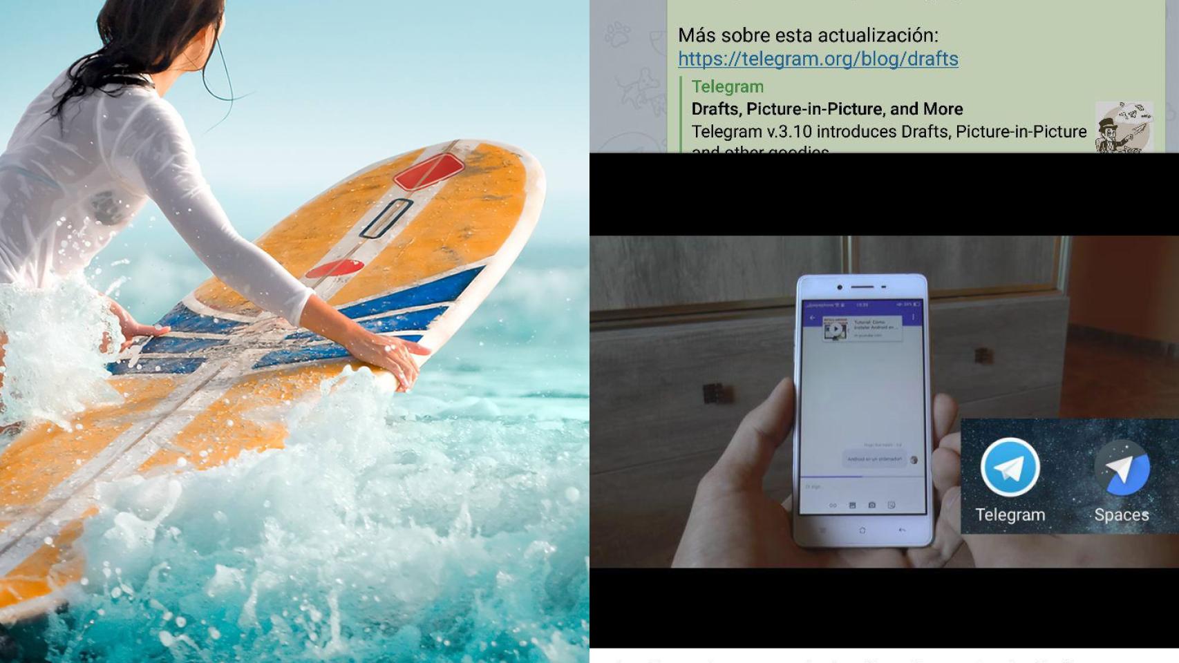 Telegram 3.10 añade borradores, nuevo reproductor de vídeo y más