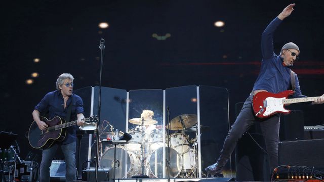 La banda británica The Who durante su actuación en la primera jornada del festival de música Mad Cool que se celebra en las instalaciones de la Caja Mágica, en Madrid.