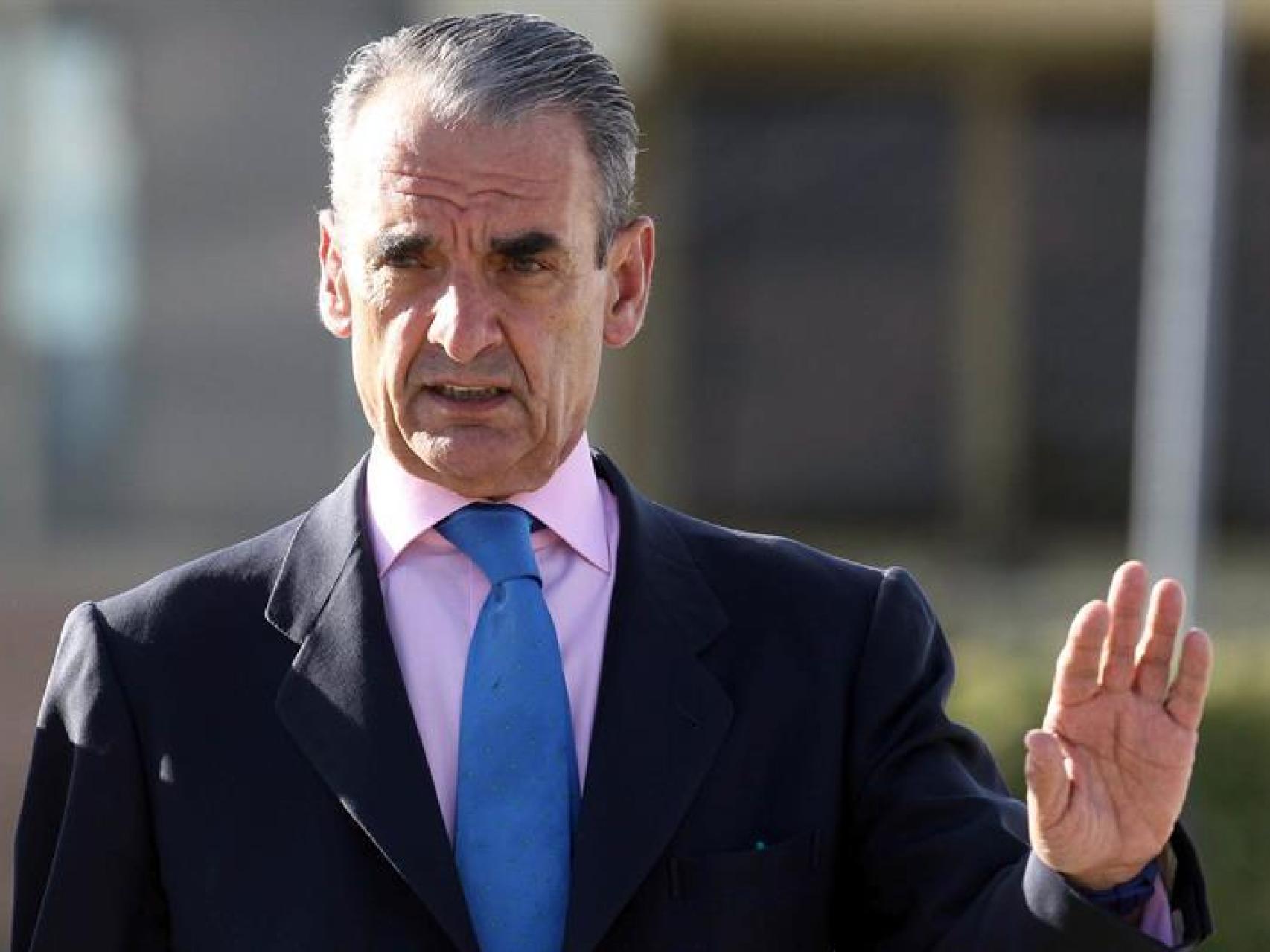 Mario Conde, a su salida  de la prisión madrileña de Soto del Real.