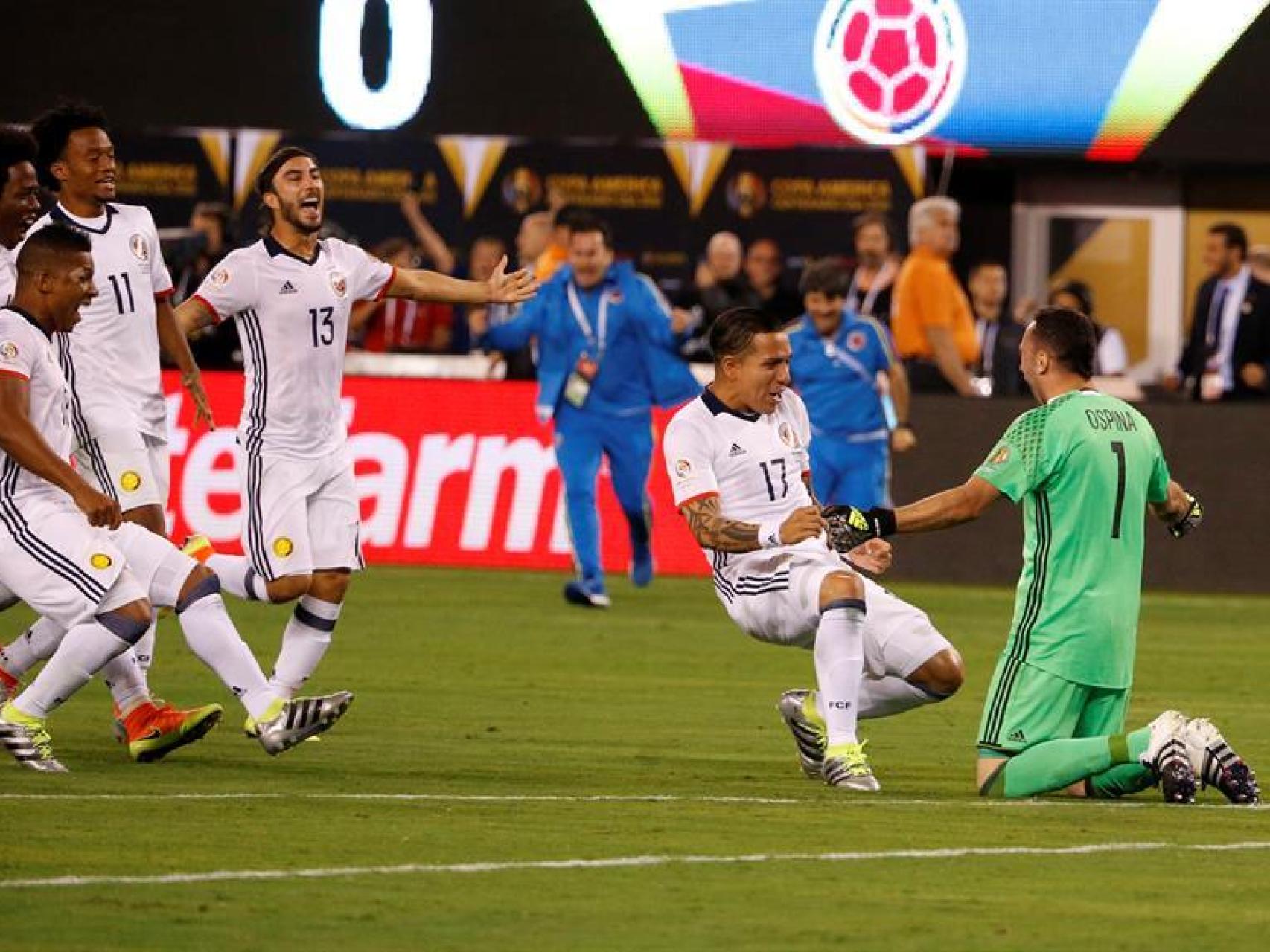 Colombia celebra el pase.