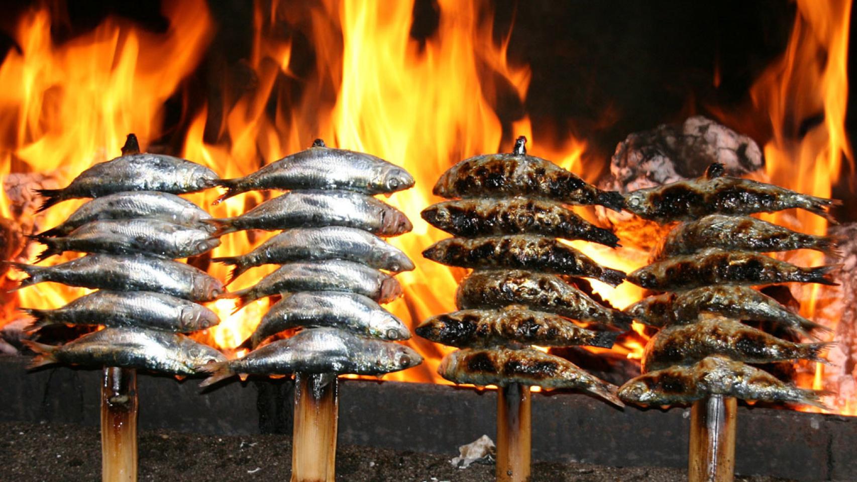Espetos de sardinas.