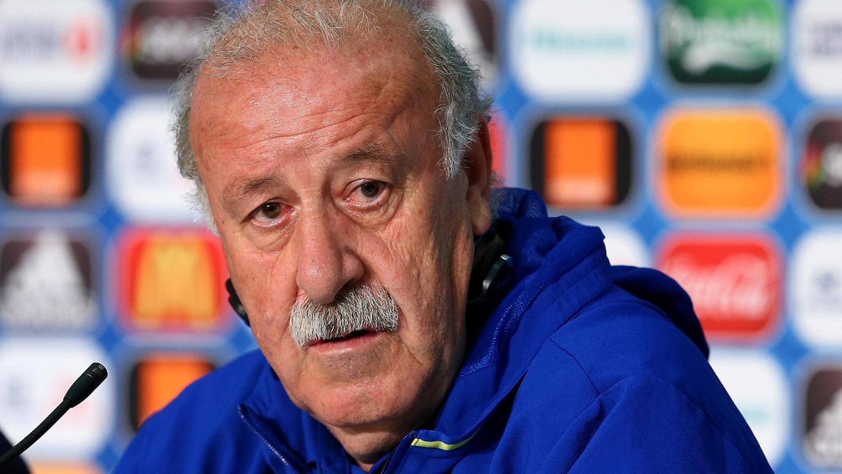 Vicente del Bosque, en rueda de prensa.