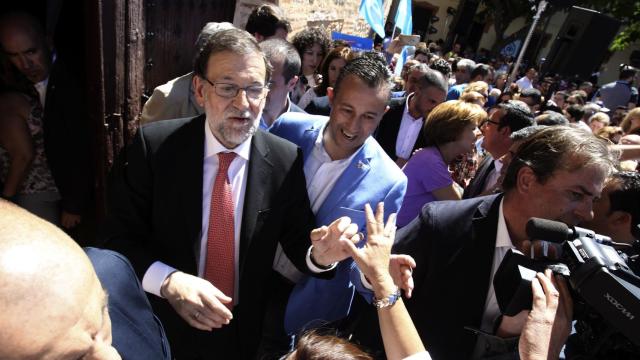 El líder del PP en Malagón (Ciudad Real) este lunes por la mañana.