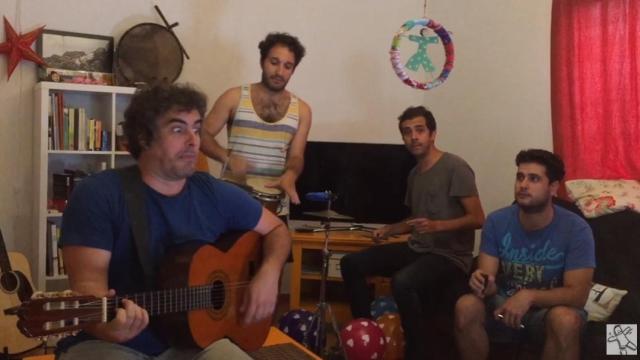 Los integrantes de la compañía canaria Abubukaka.