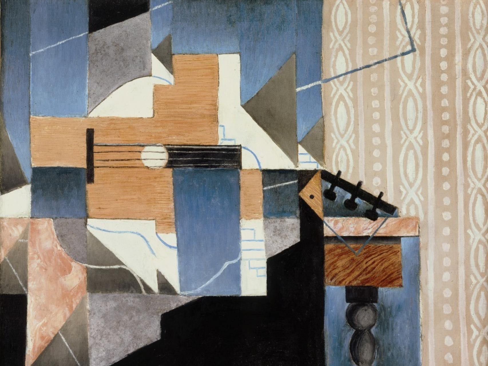 Juan Gris, La guitare sur la table (1913). Colección Telefónica.