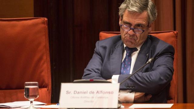 El director de la Oficina Antifraude de Cataluña, Daniel de Alfonso, durante su comparecencia hoy en el Parlament
