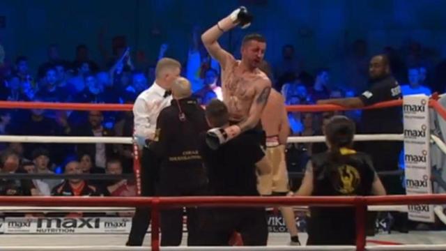 Rubén Nieto tras proclamarse campeón de Europa.