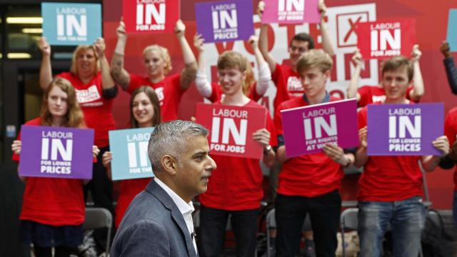 El primer edil de Londres, Sadiq Khan, hizo campaña a favor de la permanencia en la UE.