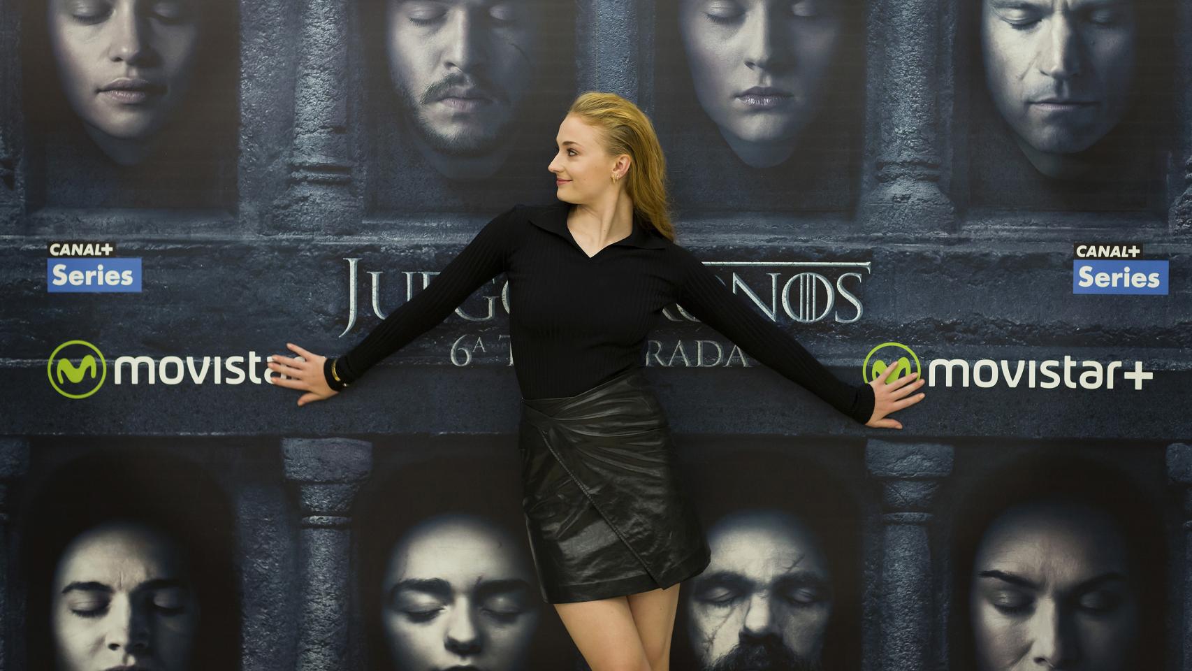 Sophie Turner posa en Madrid.