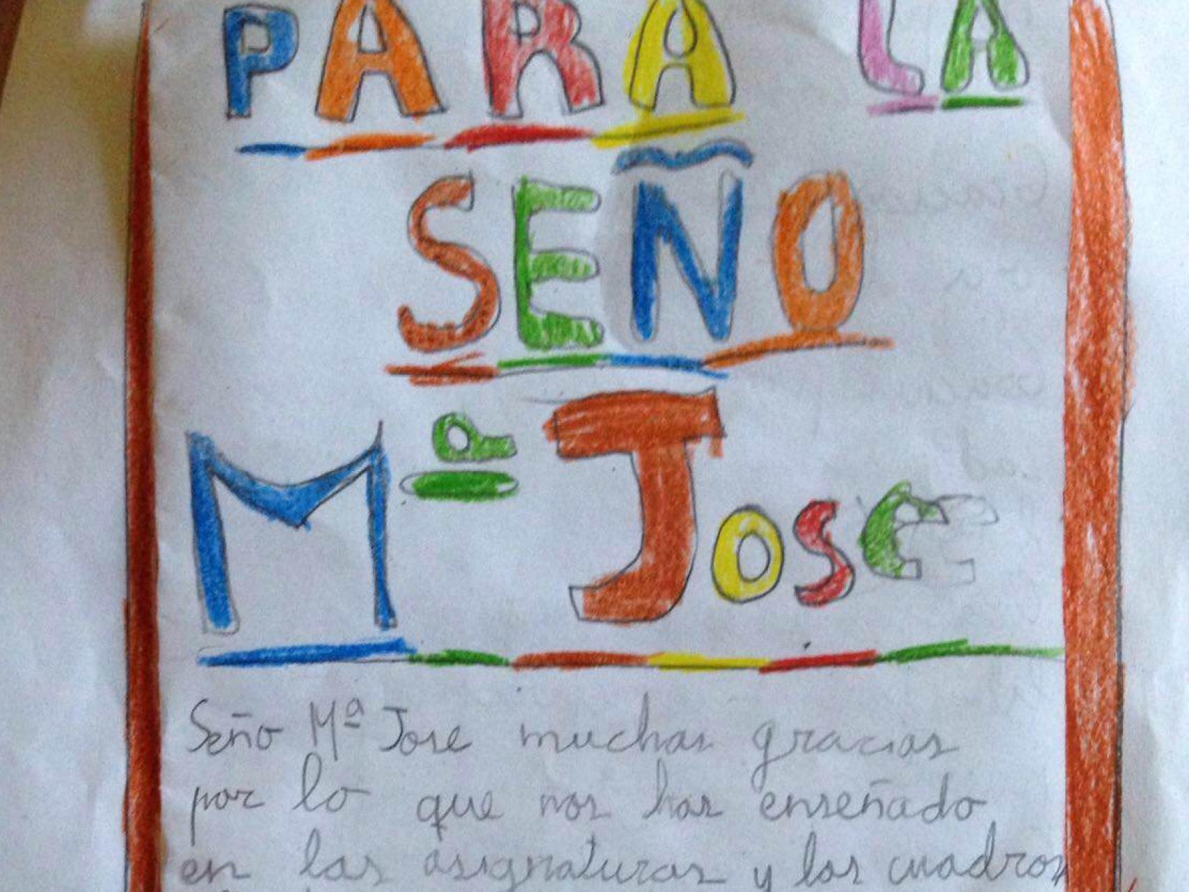 Así se despedía por vacaciones un alumno de segundo de primaria de su maestra