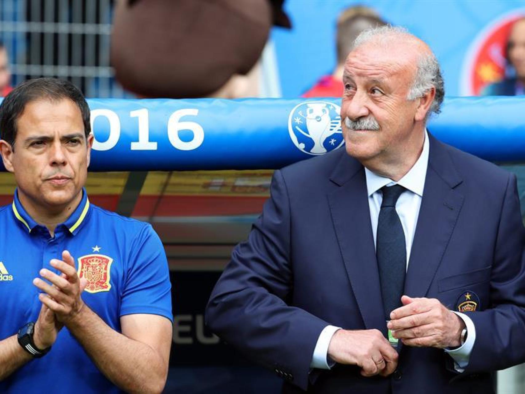 Del Bosque, durante la Eurocopa.