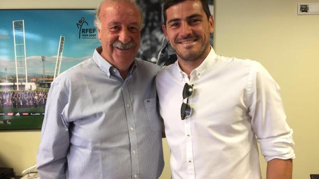 Casillas y Del Bosque se reencuentran en la Ciudad del Fútbol