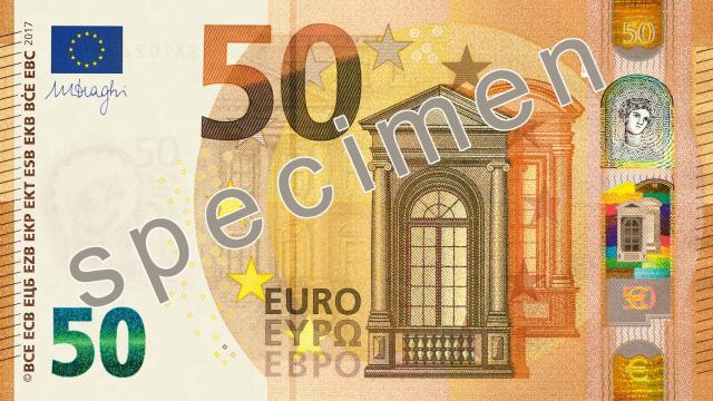 Nuevo billete de 50 euros.